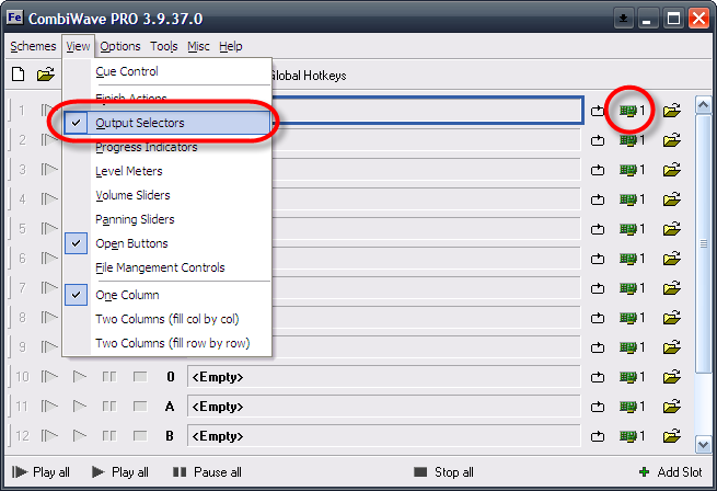 Output selector